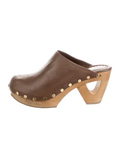 Pre-owned Tamara Mellon Leather Mules In Yellow