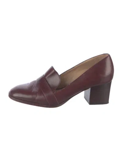 Pre-owned Tamara Mellon Leather Pumps In Burgundy