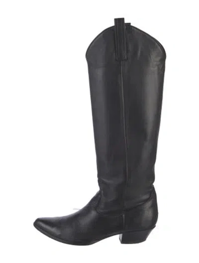 Pre-owned Tamara Mellon Leather Riding Boots In Black