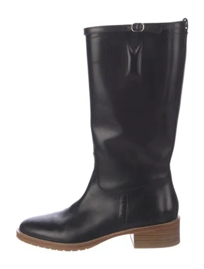 Pre-owned Tamara Mellon Leather Riding Boots In Black