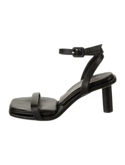 Pre-owned Tamara Mellon Leather Sandals In Black
