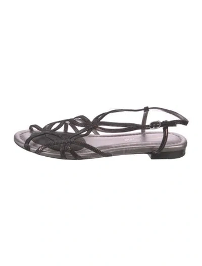 Pre-owned Tamara Mellon Leather Sandals In Black