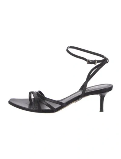 Pre-owned Tamara Mellon Leather Sandals In Black