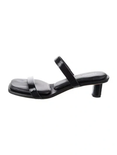 Pre-owned Tamara Mellon Leather Sandals In Black