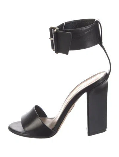 Pre-owned Tamara Mellon Leather Sandals In Black