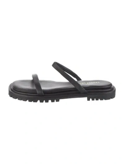 Pre-owned Tamara Mellon Leather Sandals In Black