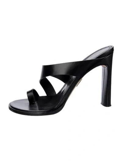 Pre-owned Tamara Mellon Leather Sandals In Black