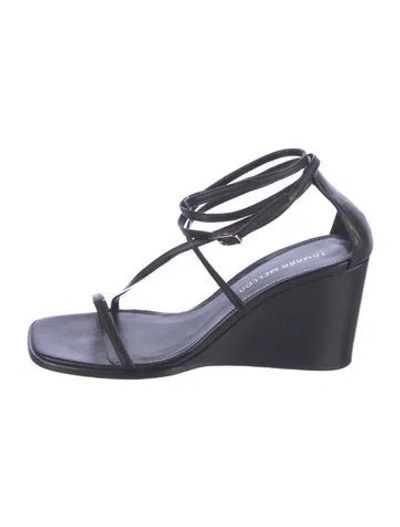 Pre-owned Tamara Mellon Leather Sandals In Black