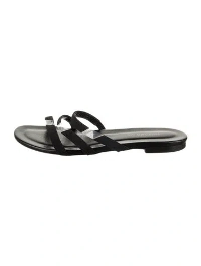 Pre-owned Tamara Mellon Leather Sandals In Black