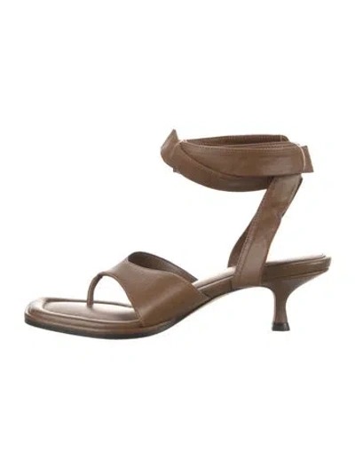 Pre-owned Tamara Mellon Leather Sandals In Brown