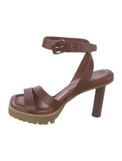 Pre-owned Tamara Mellon Leather Sandals In Brown
