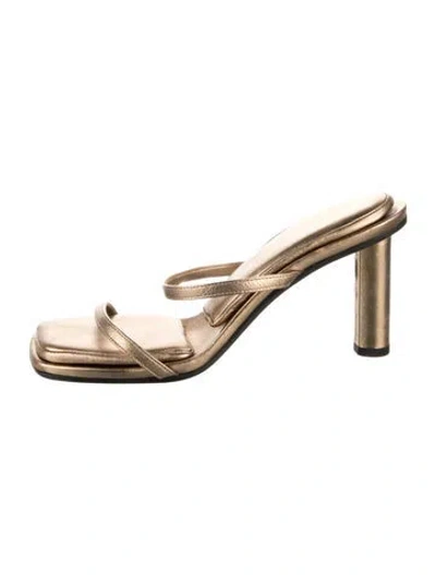 Pre-owned Tamara Mellon Leather Sandals In Brown/metallic