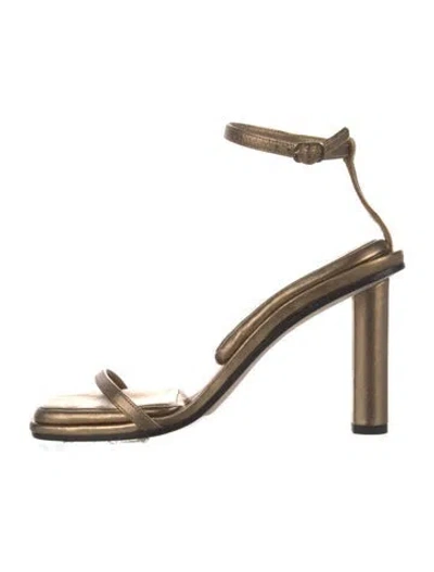 Pre-owned Tamara Mellon Leather Sandals In Brown/metallic