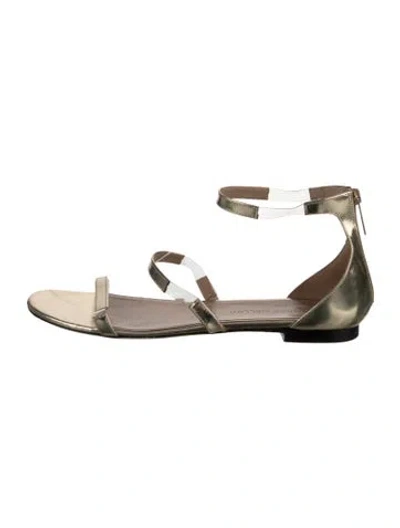 Pre-owned Tamara Mellon Leather Sandals In Gold