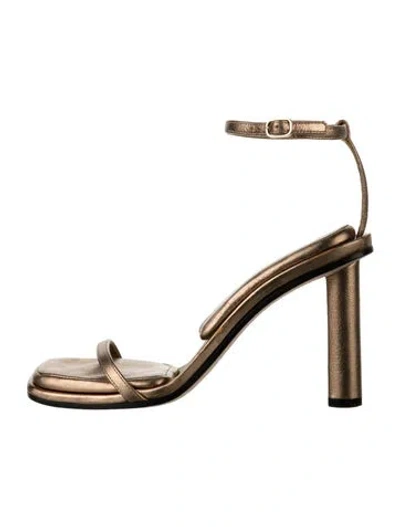 Pre-owned Tamara Mellon Leather Sandals In Gold