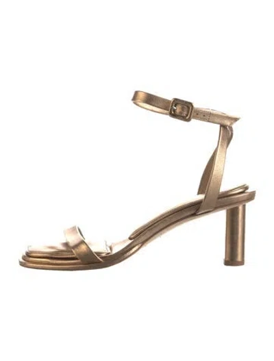 Pre-owned Tamara Mellon Leather Sandals In Gold/metallic