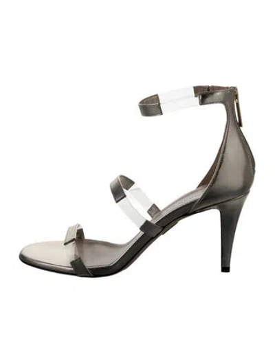 Pre-owned Tamara Mellon Leather Sandals In Gray