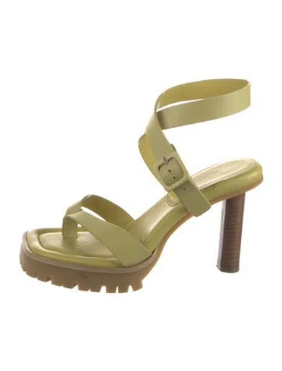 Pre-owned Tamara Mellon Leather Sandals In Green