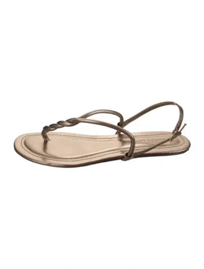 Pre-owned Tamara Mellon Leather Sandals In Metallic