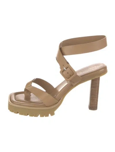 Pre-owned Tamara Mellon Leather Sandals In Neutral