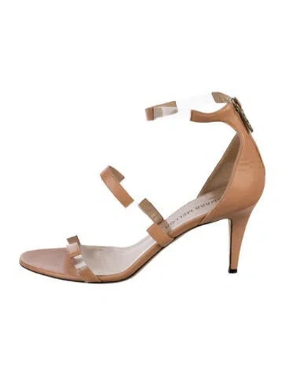 Pre-owned Tamara Mellon Leather Sandals In Neutrals