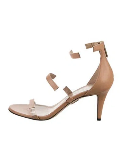 Pre-owned Tamara Mellon Leather Sandals In Neutrals