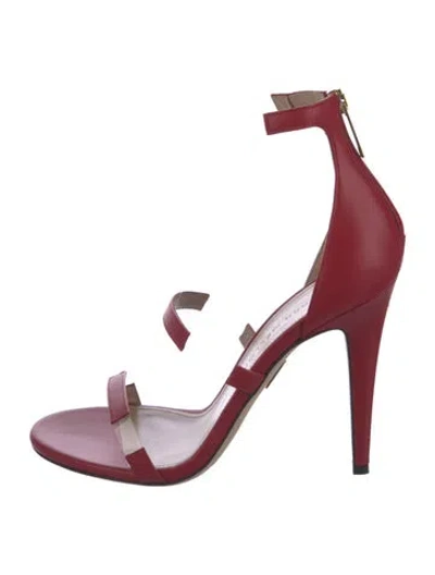 Pre-owned Tamara Mellon Leather Sandals In Red