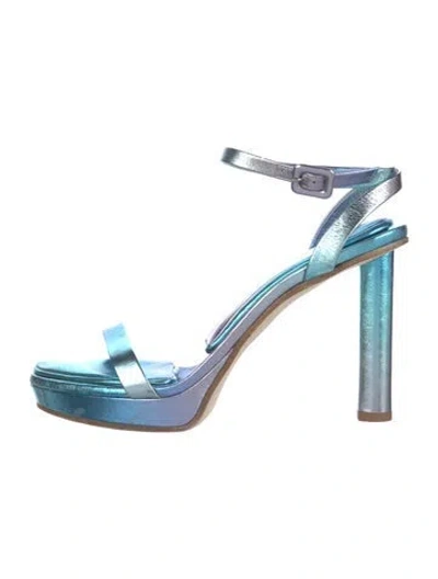 Pre-owned Tamara Mellon Leather Sandals In Silver