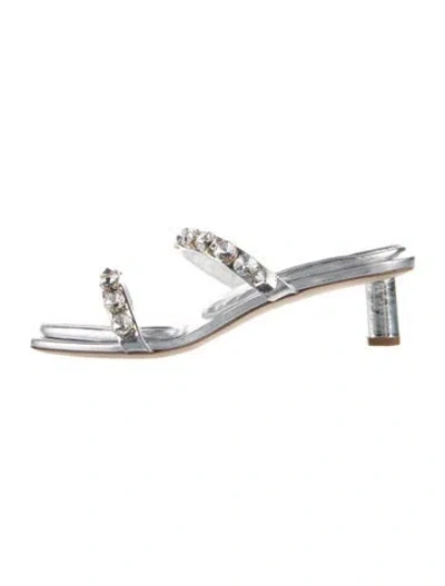 Pre-owned Tamara Mellon Leather Sandals In Silver