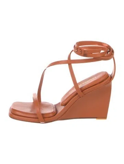 Pre-owned Tamara Mellon Leather Sandals W/ Tags In Brown