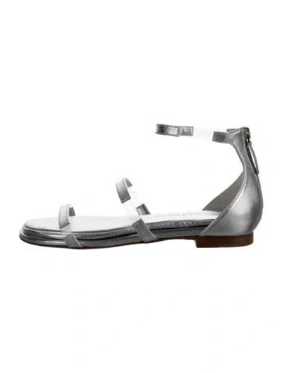 Pre-owned Tamara Mellon Leather Sandals In White