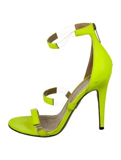 Pre-owned Tamara Mellon Leather Sandals In Yellow