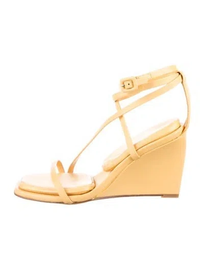 Pre-owned Tamara Mellon Leather Sandals In Yellow