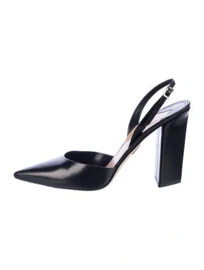 Pre-owned Tamara Mellon Leather Slingback Pumps In Blue