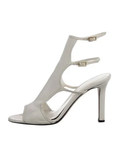 Pre-owned Tamara Mellon Leather Slingback Pumps In White