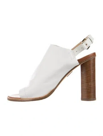 Pre-owned Tamara Mellon Leather Slingback Pumps In White