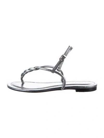 Pre-owned Tamara Mellon Leather Slingback Sandals