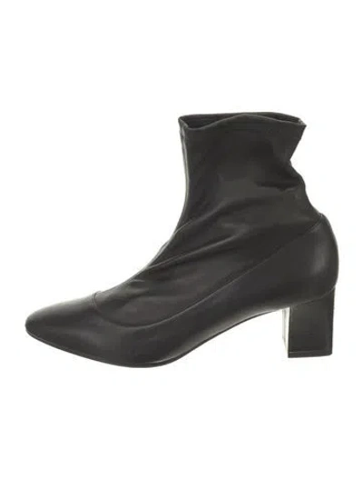 Pre-owned Tamara Mellon Leather Sock Boots In Black