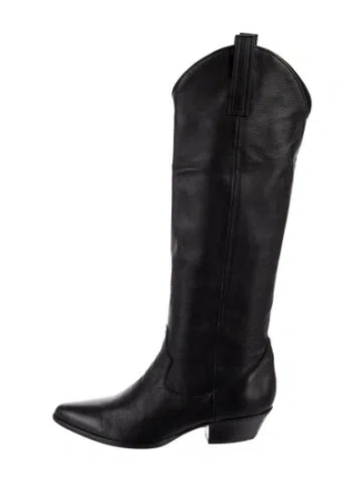 Pre-owned Tamara Mellon Leather Western Boots In Black