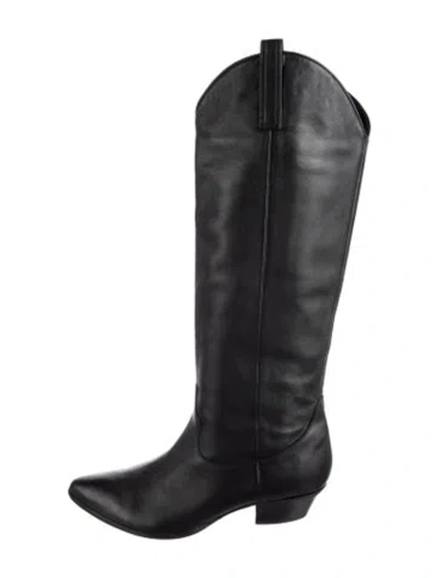 Pre-owned Tamara Mellon Leather Western Boots In Black