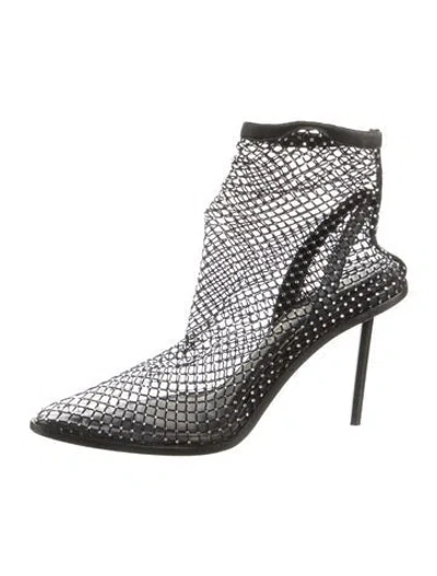 Pre-owned Tamara Mellon Mesh Boots In Black/clear