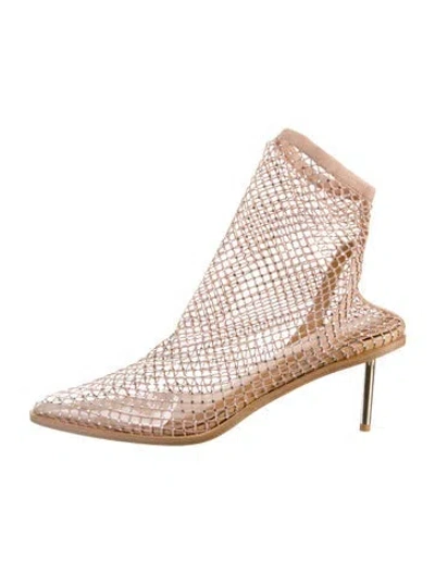 Pre-owned Tamara Mellon Mesh Crystal Embellishments Slingback Pumps W/ Tags In Neutral