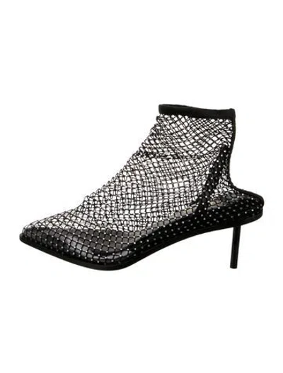 Pre-owned Tamara Mellon Mesh Lace Pattern Pumps In Black