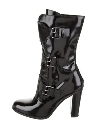 Pre-owned Tamara Mellon Patent Leather Boots In Black