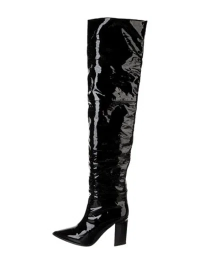 Pre-owned Tamara Mellon Patent Leather Boots In Black