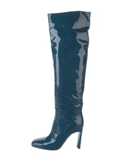 Pre-owned Tamara Mellon Patent Leather Boots In Blue
