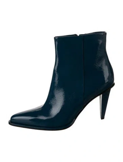 Pre-owned Tamara Mellon Patent Leather Boots In Blue