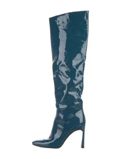 Pre-owned Tamara Mellon Patent Leather Boots In Blue