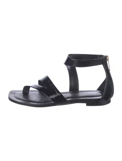 Pre-owned Tamara Mellon Patent Leather Gladiator Sandals In Black