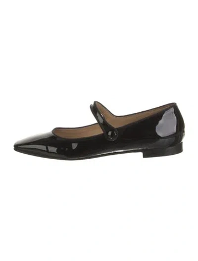 Pre-owned Tamara Mellon Patent Leather Mary Jane Flats In Black